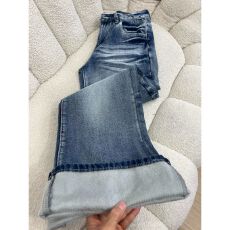 批发<b class='q'>韩版</b>水洗磨白弯刀<b class='q'>牛仔裤</b><b class='q'>女</b>2025冬季加绒百搭显瘦修身高腰阔腿长裤