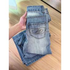 批发美式复古不贴腿直筒微喇牛仔裤女<b class='q'>秋</b>冬新款高腰显瘦宽松阔腿拖地裤