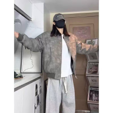 批发美式皮衣外套女<b class='q'>春</b>秋季复古高街翻领百搭情侣夹克棒球服
