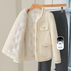 批发羽绒服小香风外套2025秋冬季新款法式轻奢气质时尚保暖毛呢