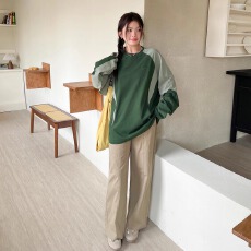 批发美式街头重磅洗水做旧拼接撞色刺绣logo复古高街宽松<b class='q'>嘻哈</b>短袖<b class='q'>T</b><b class='q'>恤</b>