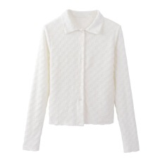 批发韩系原版质量短款<b class='q'>棋盘</b><b class='q'>格</b>衬衫女秋冬chic修身设计感