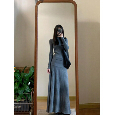 批发27 ONLINESTORE法式针织半身裙女套装收腰修身显瘦气质长裙<b class='q'>通勤</b>风