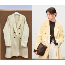 批发范思蓝恩钻石立裁系列羊驼绒双面毛呢大衣女2025冬外套4187