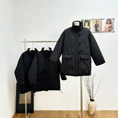 批发HEYGIRL黑哥 安心小被子 牛角扣设计工装羽绒服女冬保暖休闲外套