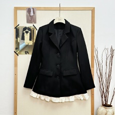 批发Barb Chill毛呢<b class='q'>西装外套</b>短款女秋冬假两件西装裙名媛千金风连衣裙