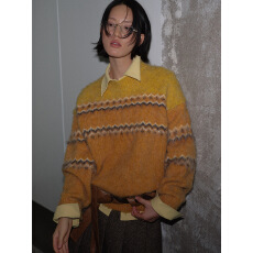 批发UNITY MODE 圣诞氛围感费尔岛毛绒绒羊毛毛衣女冬季