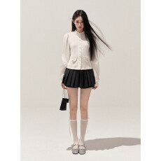 批发PUNCH 2026年春季原创设计感千金感小香风长袖开衫上衣女