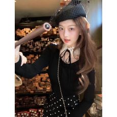 批发Q女家 许妍套装/富家千金赫本少女上衣