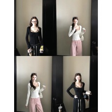 批发'纯欲法则'恰到好处的sexy 天菜姐姐羊毛叠穿T恤蕾丝自带胸垫内衣