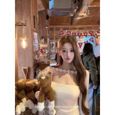 批发JOEY 暧昧期【纯欲推荐】刺绣<b class='q'>花朵</b>一字领两穿长袖