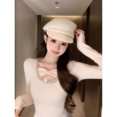 批发法式小香风轻奢亮片打底衫女秋冬新款内搭针织上衣冬季设计感小众