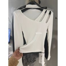 批发张ROOM冬季新款性感镂空挂脖修身显瘦<b class='q'>加绒</b><b class='q'>打底衫</b>可外穿设计感上衣