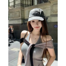 批发JMSHOP 美肩沦陷 羊毛混纺挂脖吊带仿亚麻披肩两件套夏季针织套装