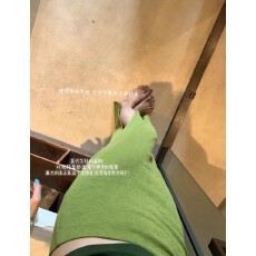 批发法式绿色开叉长款半身裙女夏季巨好看高级感气质高腰显瘦<b class='q'>包臀</b>裙子