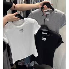 批发2026夏季新款美式小众正肩<b class='q'>t</b>恤女显瘦百搭简约印花短袖上衣<b class='q'>T</b>恤女潮