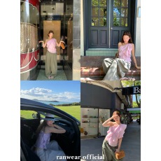 批发微笑女王'柔光漫纱'57莱赛尔亚麻多层荷叶边飘带单肩吊带短款<b class='q'>上衣</b>