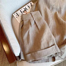 批发老钱风复古无袖挂脖套装女夏季绝美巨好看咖色V领背心短裤