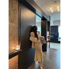 批发桑蚕丝羊毛气质<b class='q'>包臀</b>显身材鱼尾内搭针织连衣裙女