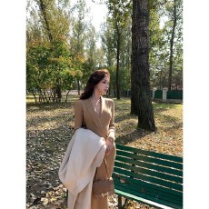 批发羊毛v领针织连衣裙女气质感收腰包臀长裙修身打底裙<b class='q'>子</b>