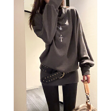 批发古早辣妹 蝙蝠袖包臀打底短款连衣裙女秋冬气质裙<b class='q'>子</b>