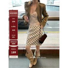 批发板栗可可'波光粼粼'精致重工亮片蕾丝裙设计感高腰半裙