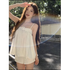 批发白色背心吊带女<b class='q'>夏</b>慵懒风简约宽松显瘦上衣