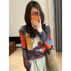 批发韩版时尚设计感小众不撞款扎染防晒<b class='q'>T</b><b class='q'>恤</b>女新款别致上衣打底衫