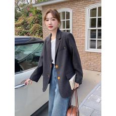 批发黑色韩版宽松休闲西装外套女2025年春季新款超好看气质<b class='q'>百搭</b>小西服