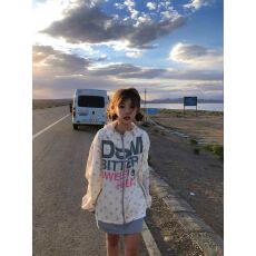 批发波点字母印花开衫拉链防晒衣女夏季轻薄款宽松