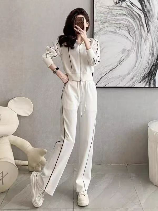 MY12929# 新款时尚运动服套装女韩版立领开衫卫衣休闲裤洋气两件套女裝...