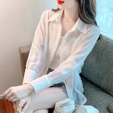 批发防晒衣女夏季2026年新款薄款白色衬衫<b class='q'>时尚</b>洋气外搭超仙开衫外套潮