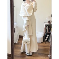 批发小香风气质收腰长裙子民国风两件套装女<b class='q'>秋</b>季新款