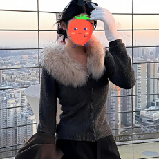 批发慵懒风韩系长袖针织开衫<b class='q'>冬</b>季2025年新款女气质修身毛领短款外套