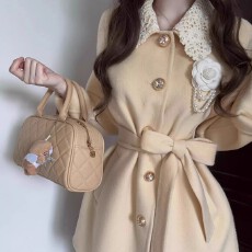 批发miu系毛呢<b class='q'>外套</b><b class='q'>女</b>秋冬韩系千金风设计感小众超好看高级感呢子<b class='q'>大</b>衣