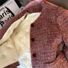 批发粉色小香风加厚保暖穿搭时尚短款高级外套2025名媛秋冬新款气质女