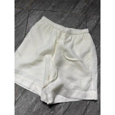 批发原版面料特大码300斤纯色百搭运动阔腿<b class='q'>短裤</b>夏季松紧腰抽绳亚麻裤