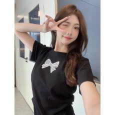 批发官图 实价 40支纯棉210克92棉/8氨纶短袖T恤<b class='q'>女</b>刺绣烫钻