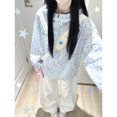 批发已出货#原版做工原版面料满印波点拉链连帽防晒衣外套