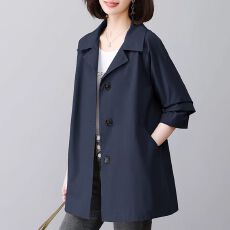 批发<b class='q'>高档</b>风衣外套女中长款2026春秋新款休闲宽松百搭上衣潮