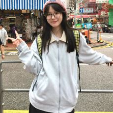 批发独特超好看春秋外套女2026<b class='q'>新款</b>小个子翻领字母刺绣麂皮绒<b class='q'>夹克</b>上衣