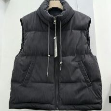 批发灯芯绒面料加厚棉马甲女装2026秋冬新款简约短款背心羽绒服外穿