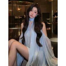 批发【程潇同款】Artel Retro 春夏款空气感露肩飘带上衣女休闲风上衣