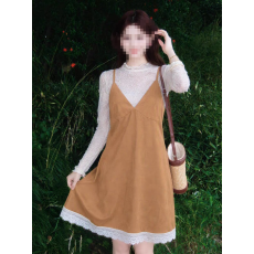 批发美静在这 2026年初秋新款法式蕾丝打底衫吊带裙套装女