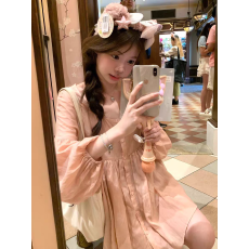 批发MEME孟孟 苎麻天丝云朵<b class='q'>娃娃衫</b>韩系宽松显瘦休闲<b class='q'>连衣裙</b>