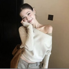 批发ADA MISS时髦重工<b class='q'>镂空</b>喇叭袖圆领荷叶边羊毛针织修身<b class='q'>开衫</b>女秋新款