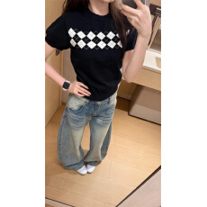 批发美式复古口袋刺绣阔腿<b class='q'>牛仔裤</b>女2026新款秋季低腰宽松直筒拖地裤