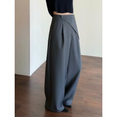 批发现2026屁帘裤贴布西装裤女加长版高个子夏季薄款休闲高腰阔腿裤