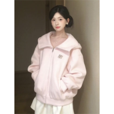 批发薄款/加绒 广州纯棉华棉复合 原版大帽拉链设计 拉链有内抽金属标