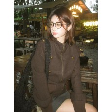 批发美式高街拿破仑<b class='q'>外套女</b>收腰显瘦2026秋季新款高级感复古立领夹克潮